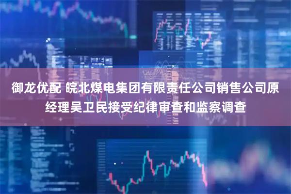 御龙优配 皖北煤电集团有限责任公司销售公司原经理吴卫民接受纪律审查和监察调查